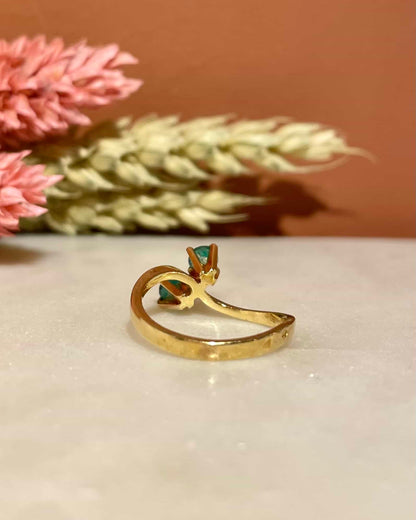 Bague Toi &amp; Moi Emeraudes &quot;Ganaelle&quot;
