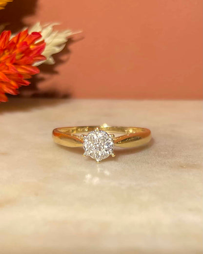 Bague Marguerite Vintage 7 Diamants &quot;Markita&quot;
