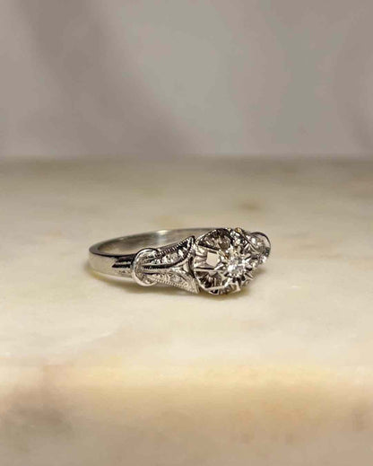 Bague en Or gris &amp; Diamants &quot;Luce&quot; - Elliade Paris