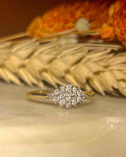 Bague Étincelle de 16 Diamants &quot;Rahma&quot; - Elliade Paris