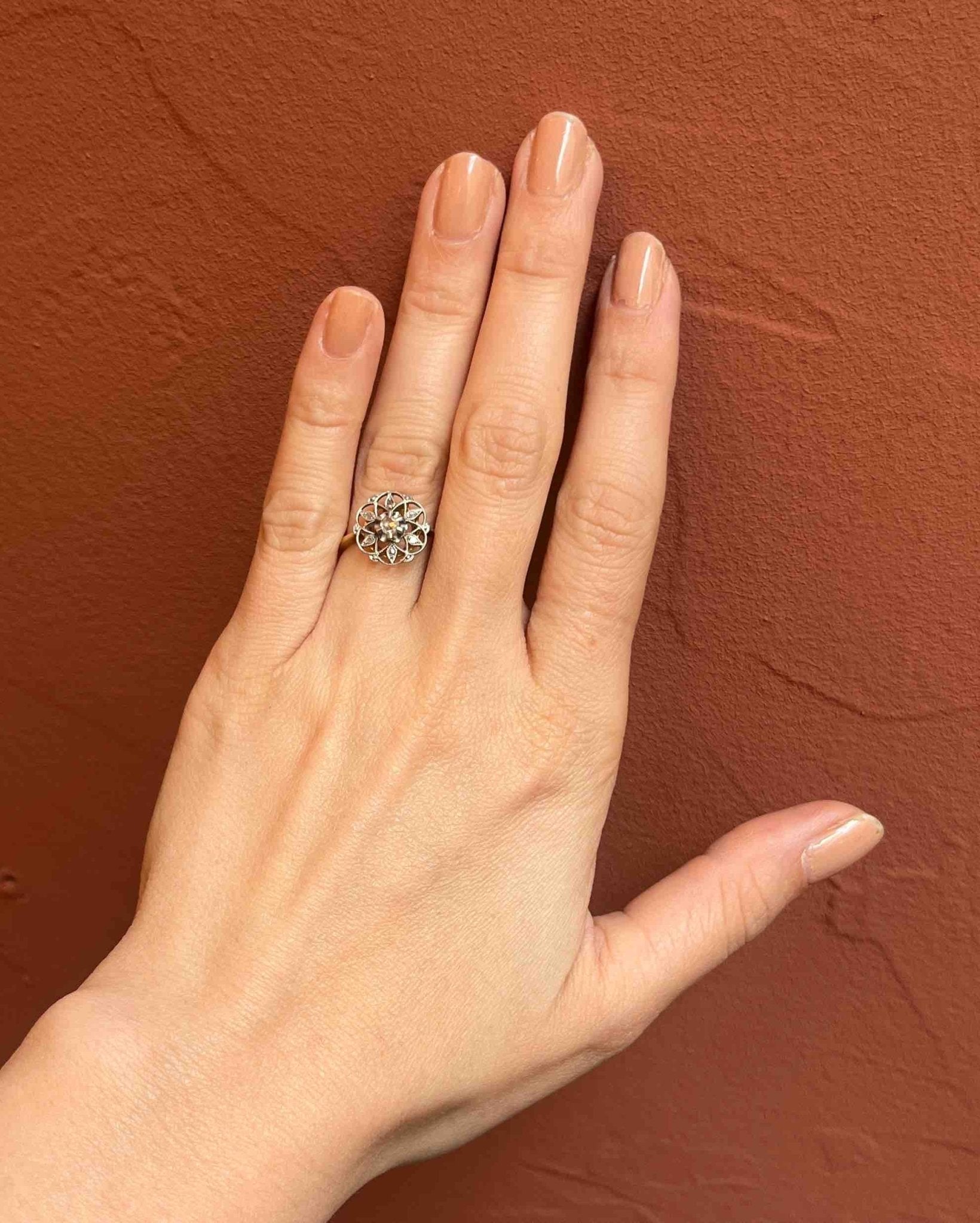 Bague étoile Art - déco Diamants "Ophélie" - Elliade Paris