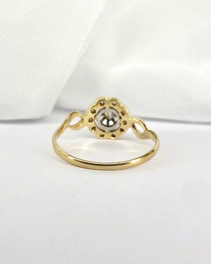 Bague Fleur Art Nouveau Diamants &quot;Lilou&quot; - Elliade Paris