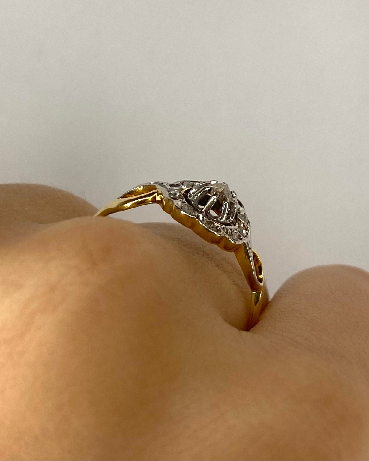 Bague Fleur Art Nouveau Diamants &quot;Lilou&quot; - Elliade Paris