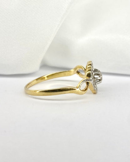 Bague Fleur Art Nouveau Diamants &quot;Lilou&quot; - Elliade Paris