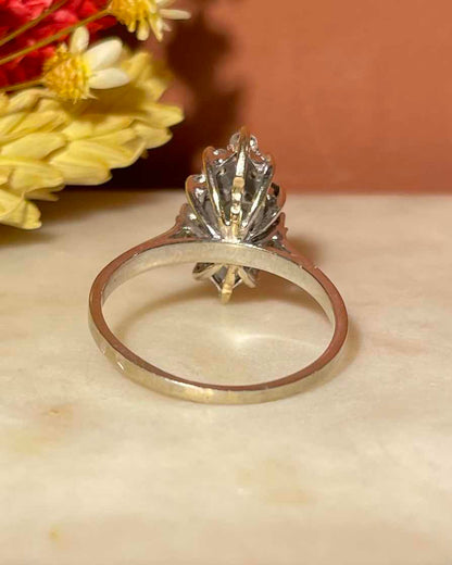 Bague Marguerite Émeraude 1 carat &amp; Diamants &quot;Tanya&quot;