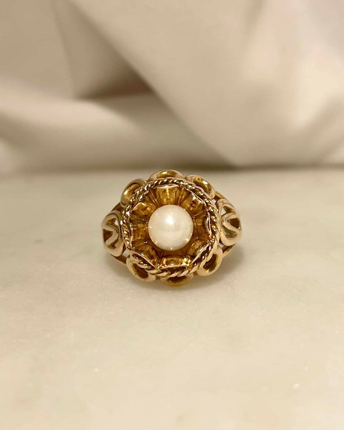 Bague Fleur Perle &quot;Léonce&quot; - Elliade Paris