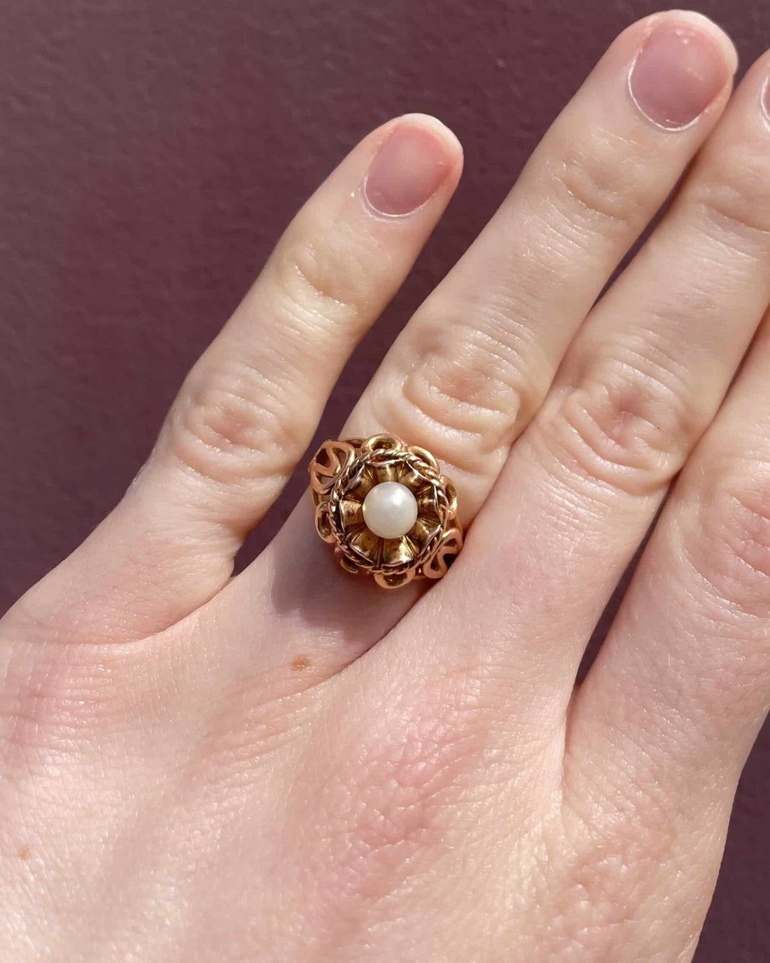 Bague Fleur Perle &quot;Léonce&quot; - Elliade Paris