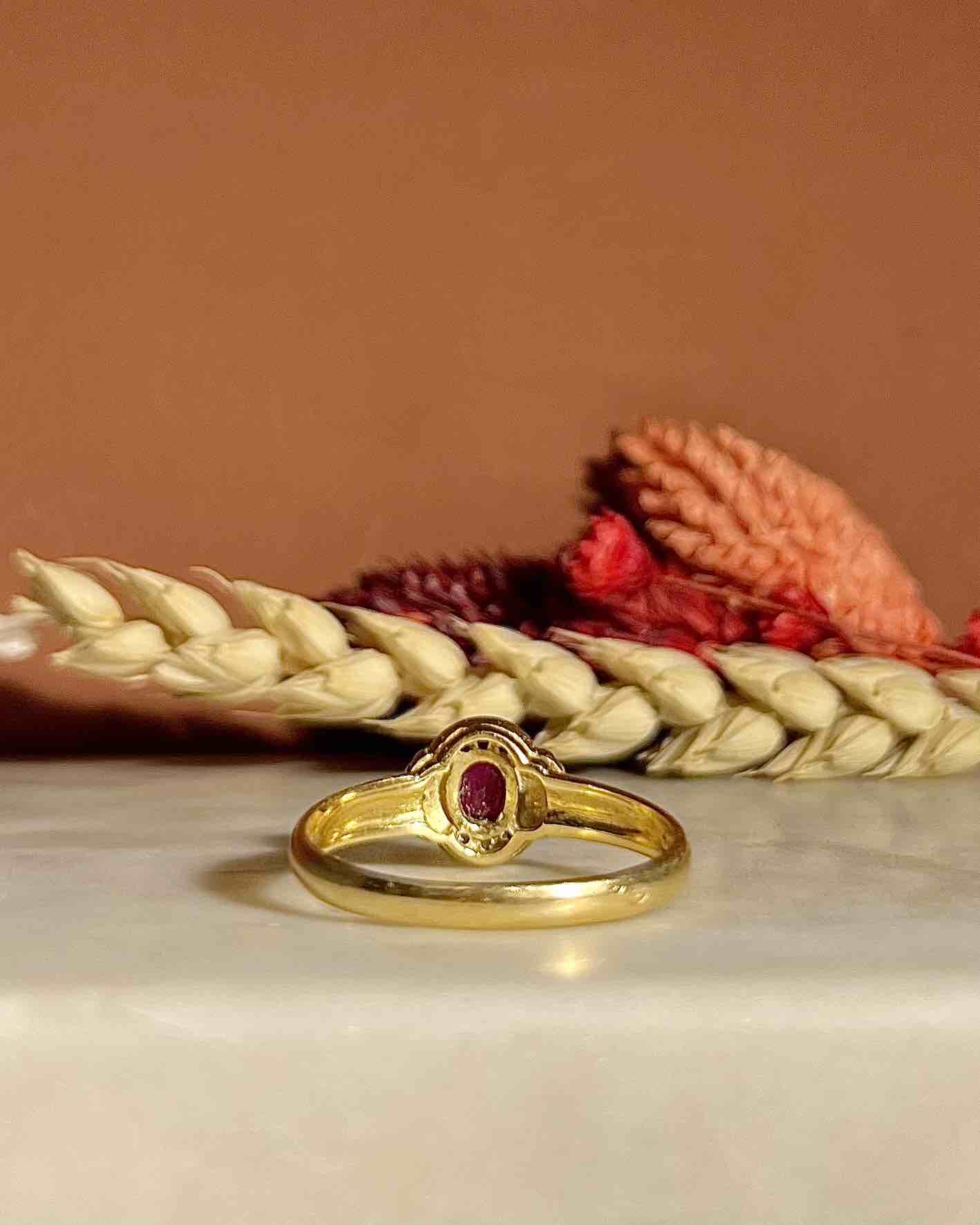 Bague Fleur Rubis &amp; Diamants "Eliodora" - Elliade Paris