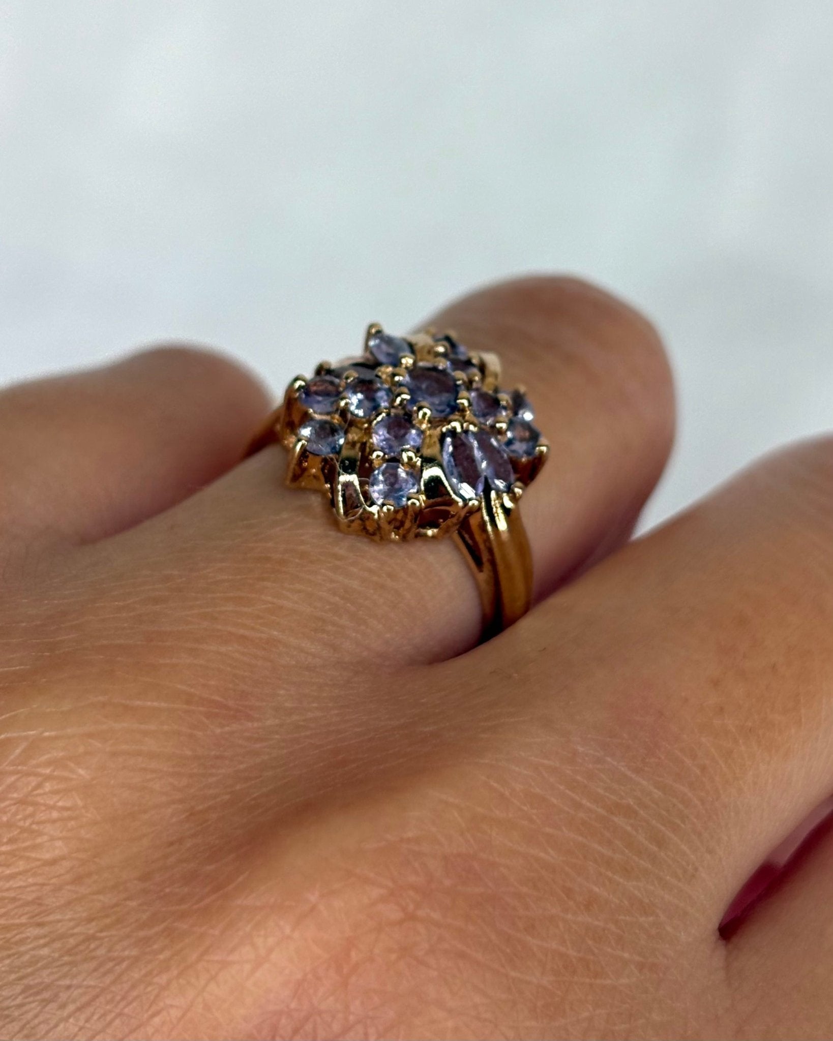 Bague Fleur Tanzanites 1.20 carat "Rania" - Elliade Paris