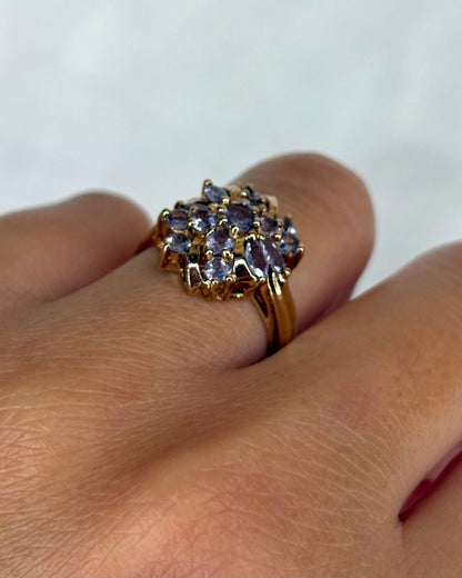 Bague Fleur Tanzanites 1.20 carat &quot;Rania&quot; - Elliade Paris