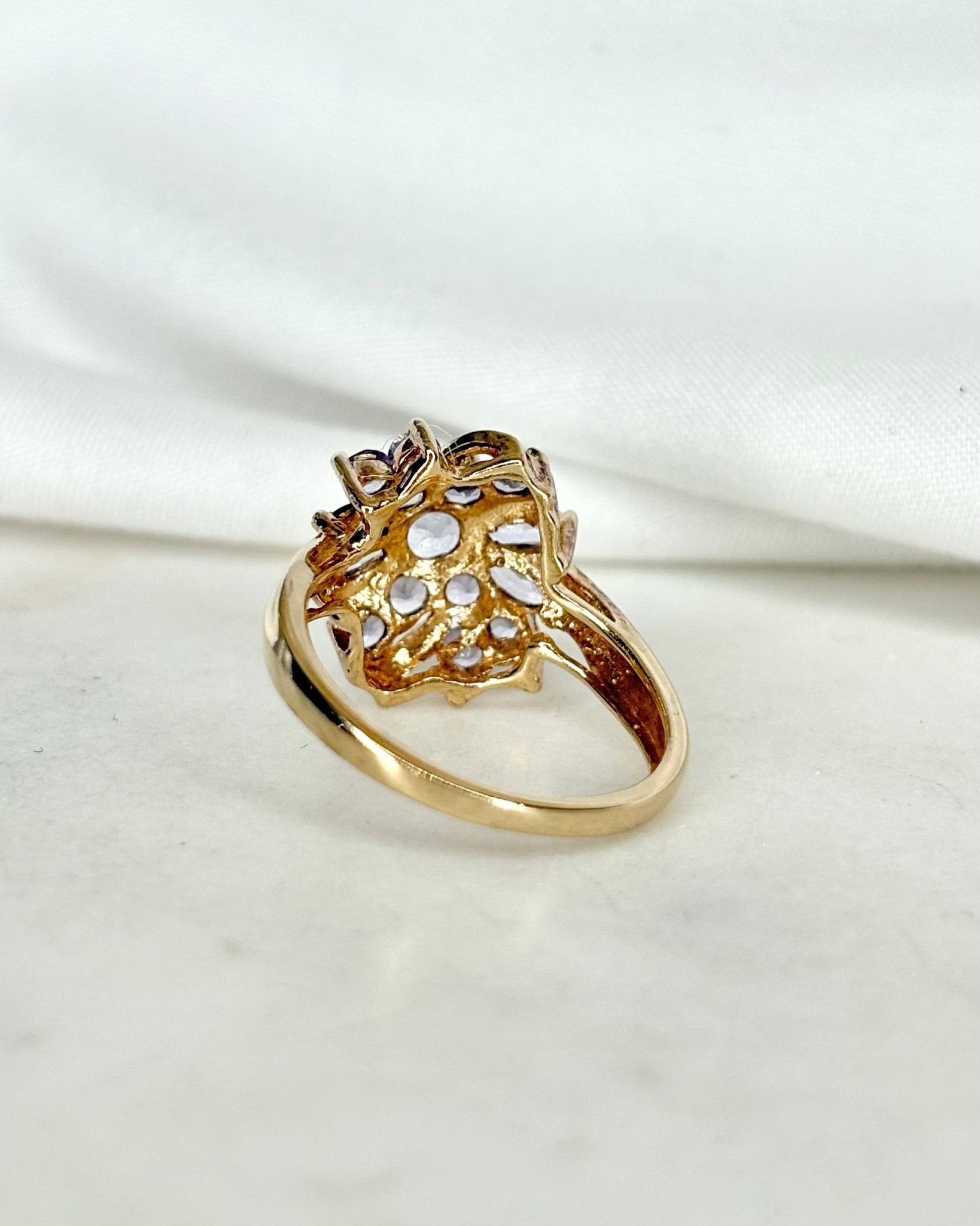Bague Fleur Tanzanites 1.20 carat "Rania" - Elliade Paris