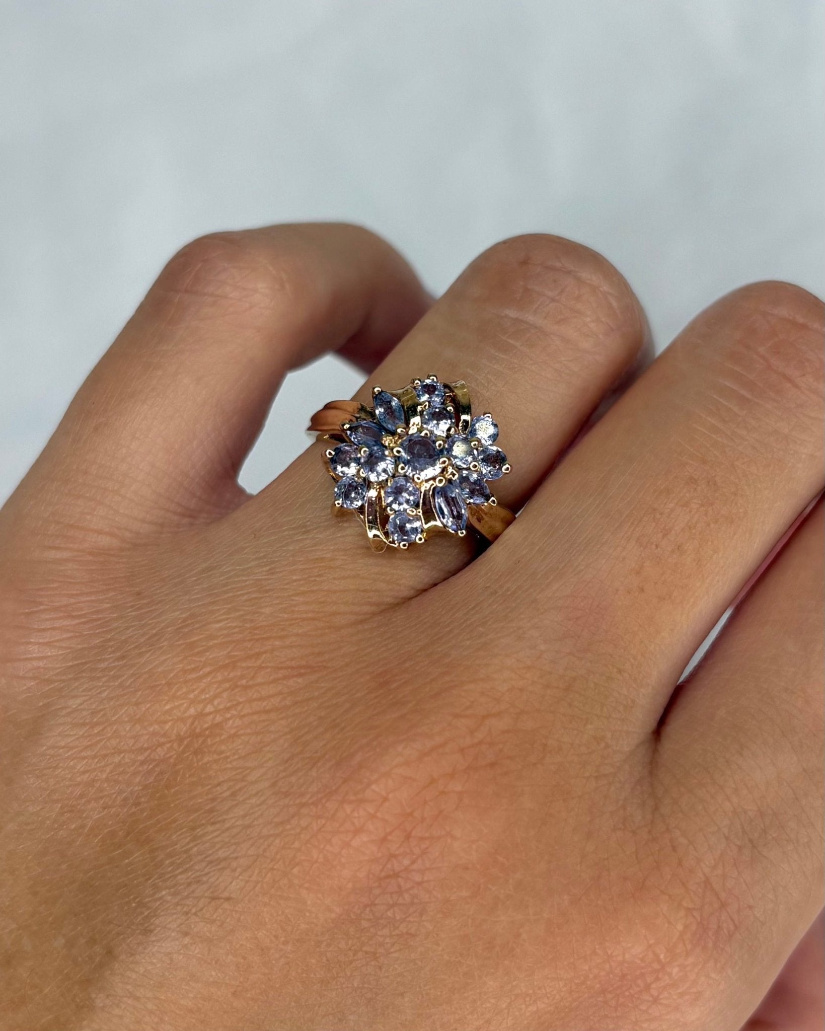 Bague Fleur Tanzanites 1.20 carat "Rania" - Elliade Paris