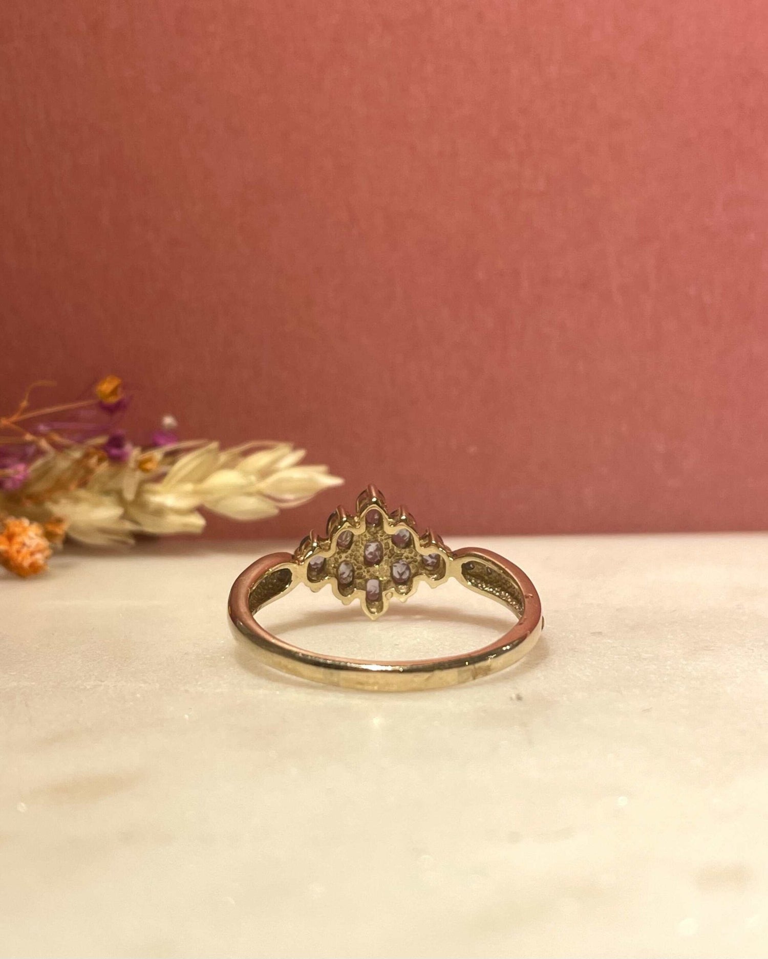 Bague Fleur Tourmaline 0.72 carat &amp; Diamants &quot;Ezia&quot; - Elliade Paris