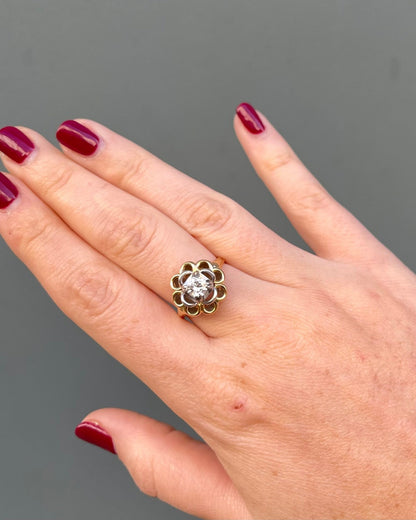 Bague Fleur Tressée Diamant 0.45 carat &quot;Érica&quot; - Elliade Paris