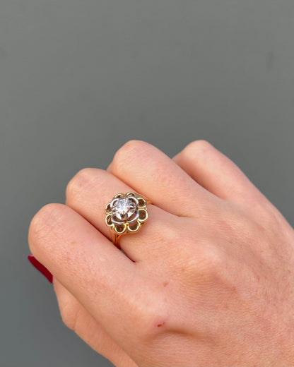 Bague Fleur Tressée Diamant 0.45 carat &quot;Érica&quot; - Elliade Paris