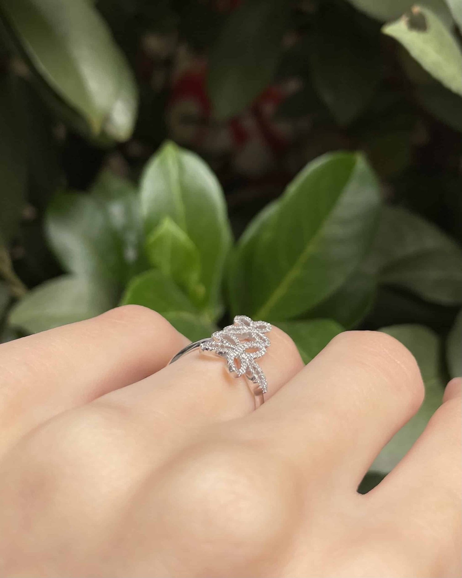 Bague Fleur Vintage 98 Diamants &quot;Golden&quot; - Elliade Paris