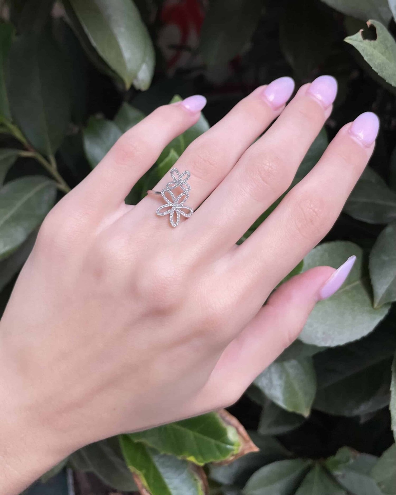 Bague Fleur Vintage 98 Diamants &quot;Golden&quot; - Elliade Paris