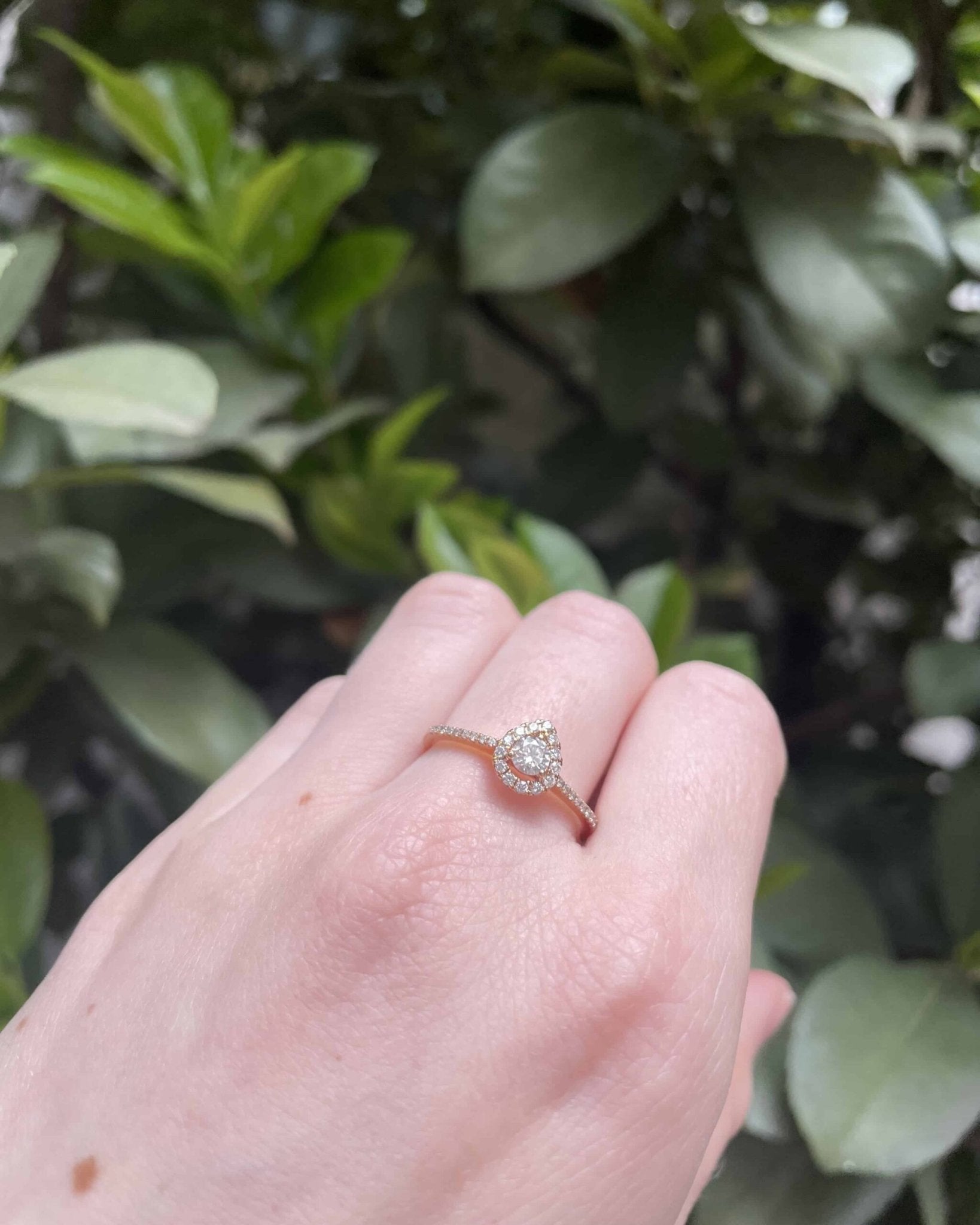 Bague goutte diamants 0.71 carat "Mirelle" - Elliade Paris