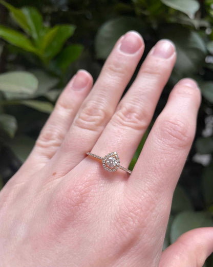 Bague goutte diamants 0.71 carat &quot;Mirelle&quot; - Elliade Paris