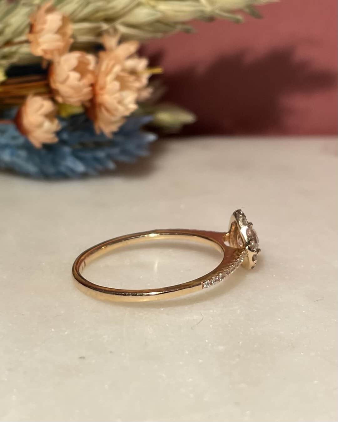 Bague goutte diamants 0.71 carat "Mirelle" - Elliade Paris