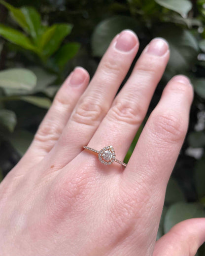 Bague goutte diamants 0.71 carat &quot;Mirelle&quot; - Elliade Paris