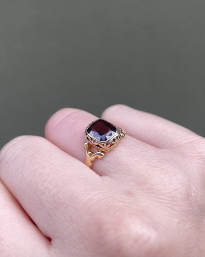 Bague Solitaire Grenat 2 carats &quot;Olary&quot;