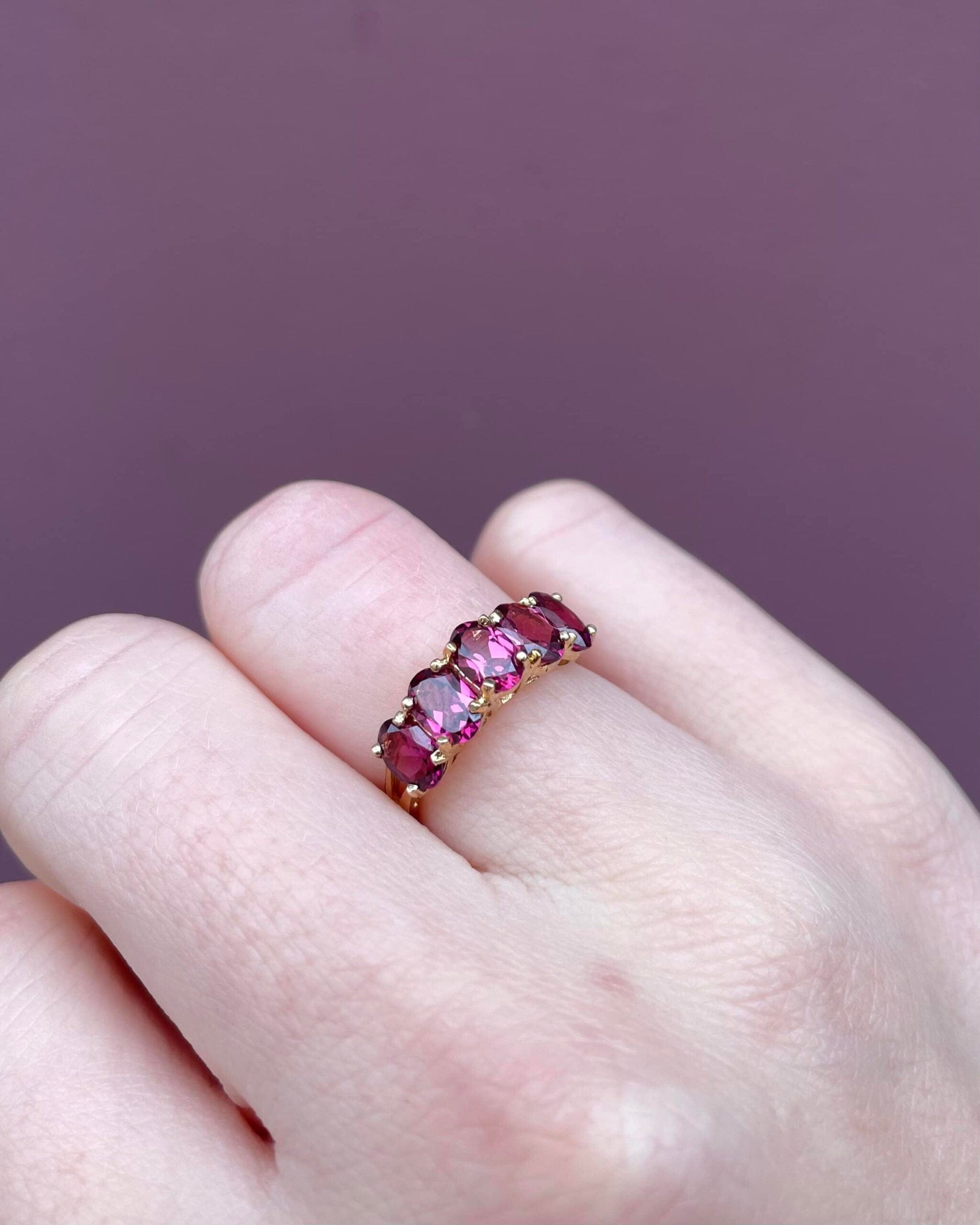 Bague Rivière Grenats 2.40 Carats "Marilou" - Elliade Paris