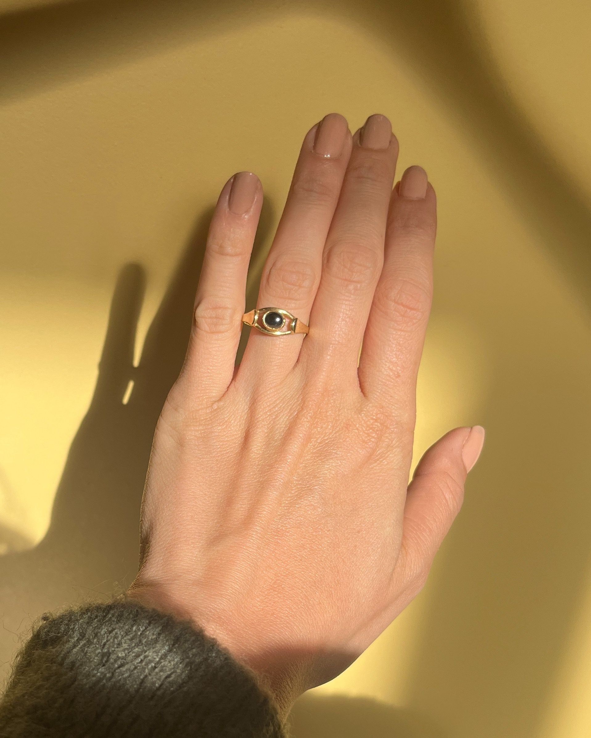 Bague Jonc Hématite "Perla"