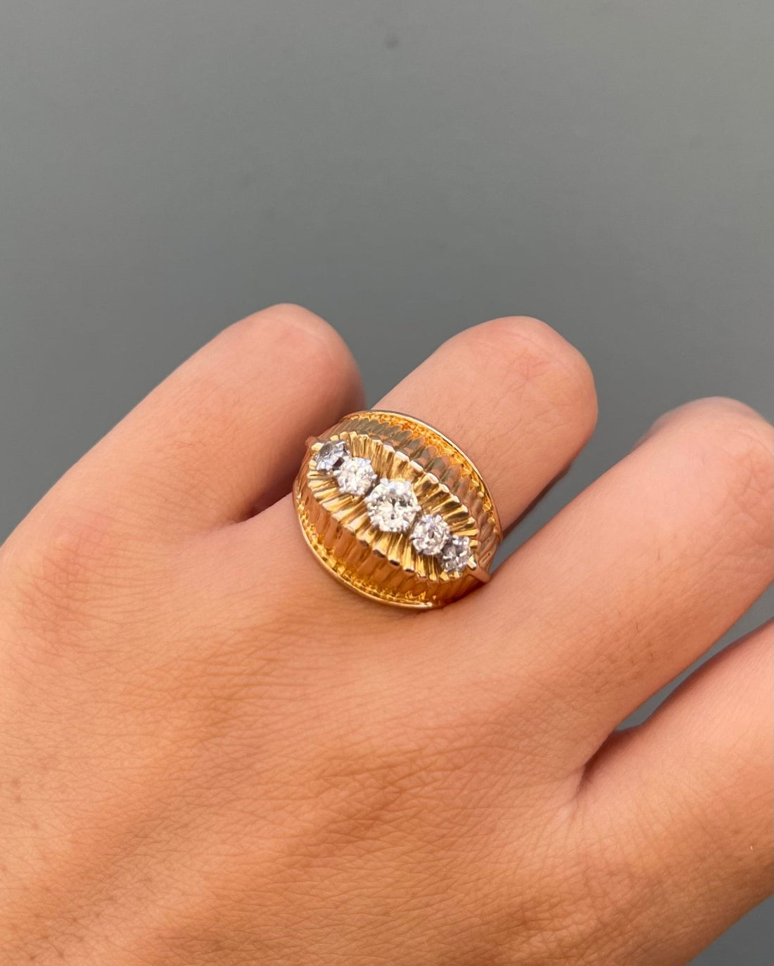 Bague Jarretière Diamants 1.03 carat &quot;Lally&quot; - Elliade Paris