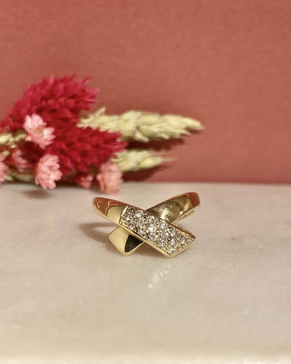 Bague Jonc 15 Diamants signée Carven &quot;Maeve&quot; - Elliade Paris