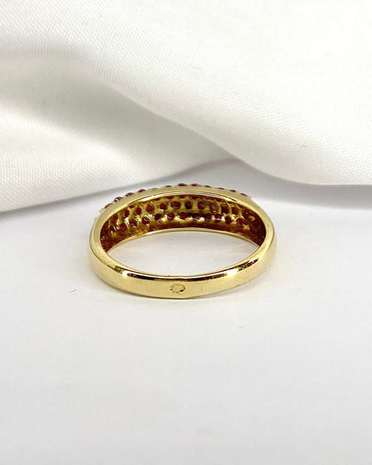 Bague Jonc 37 Rubis &quot;Amandine&quot; - Elliade Paris