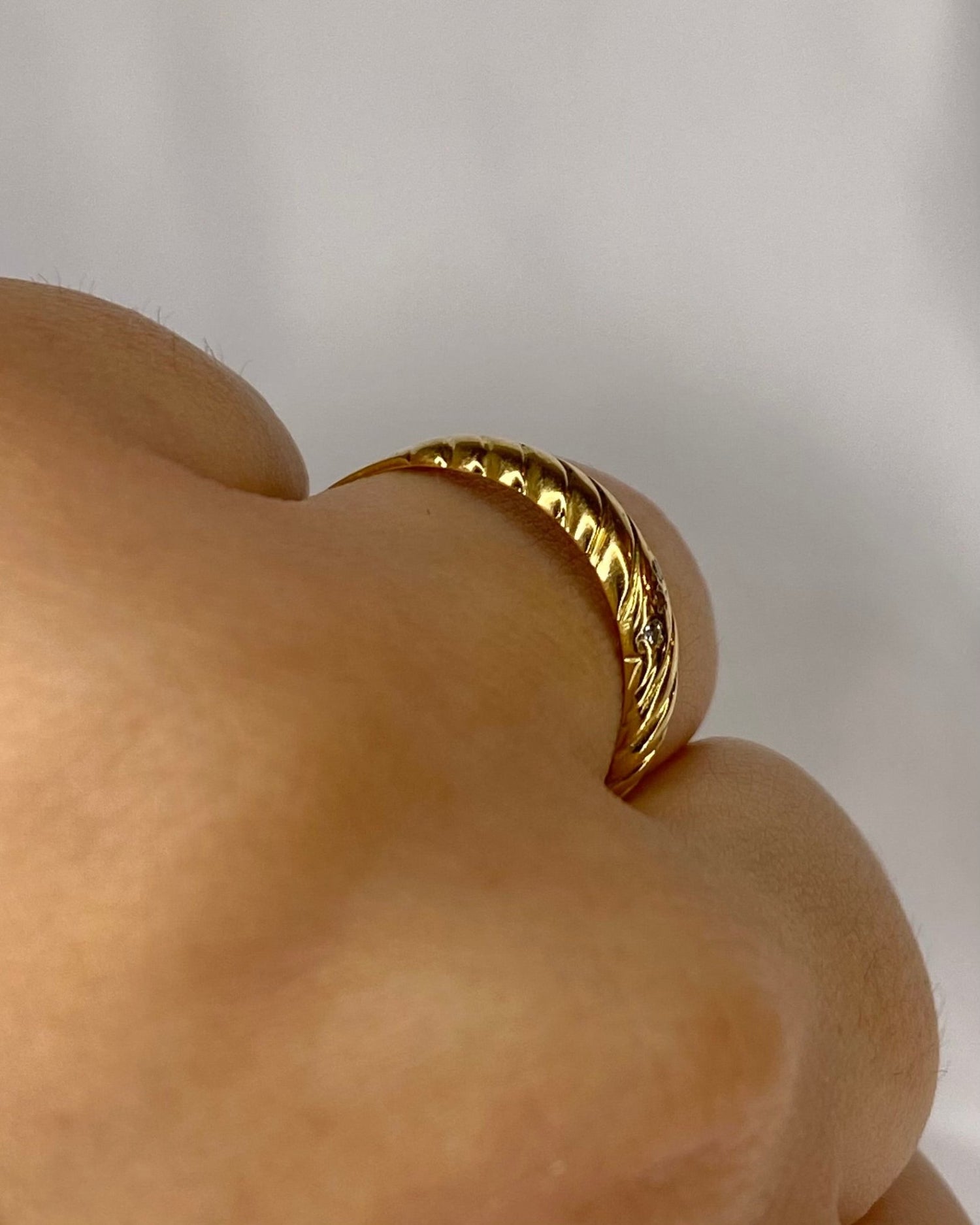 Bague Jonc 4 Diamants &quot;Élia&quot; - Elliade Paris