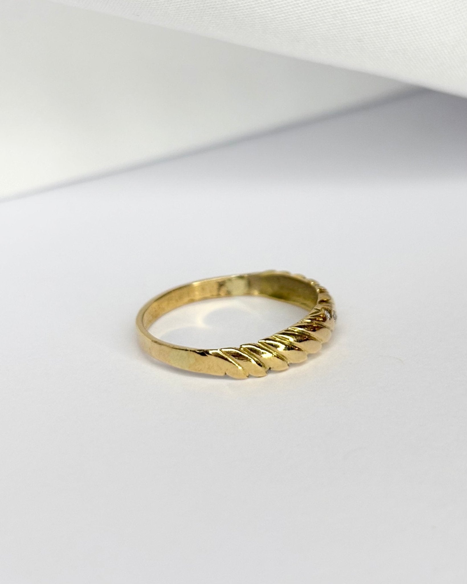 Bague Jonc 4 Diamants &quot;Élia&quot; - Elliade Paris