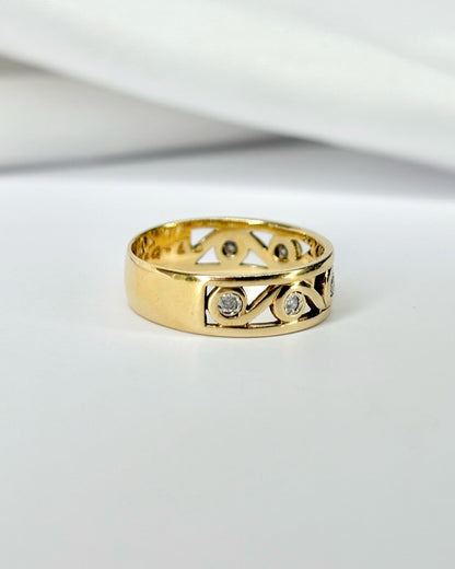 Bague Jonc 5 Diamants &quot;Maia&quot; - Elliade Paris