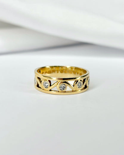 Bague Jonc 5 Diamants &quot;Maia&quot; - Elliade Paris