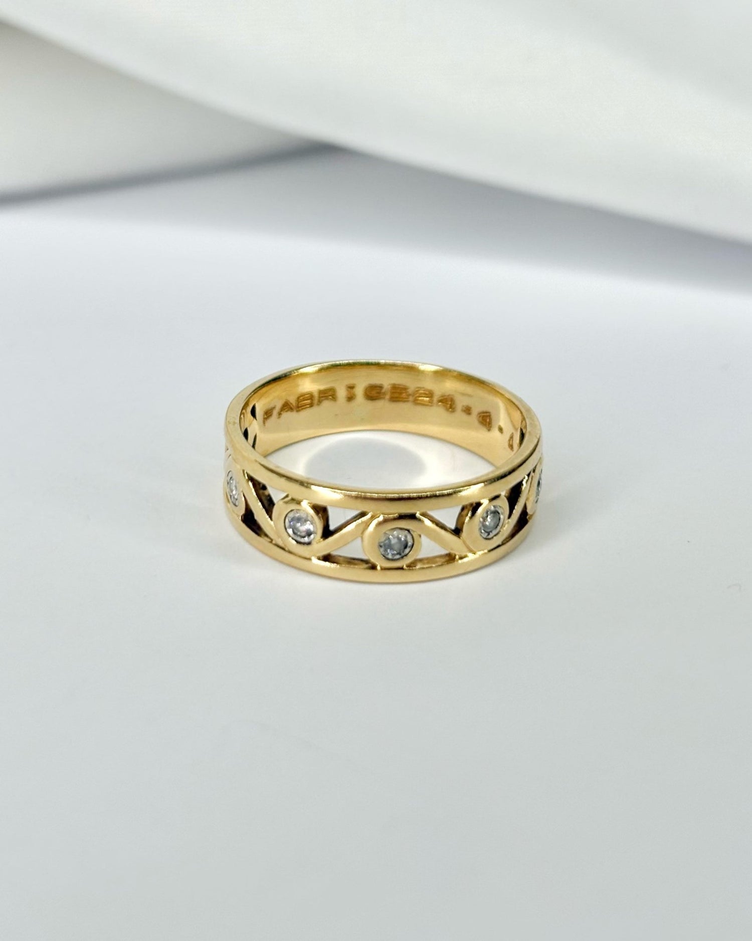 Bague Jonc 5 Diamants &quot;Maia&quot; - Elliade Paris