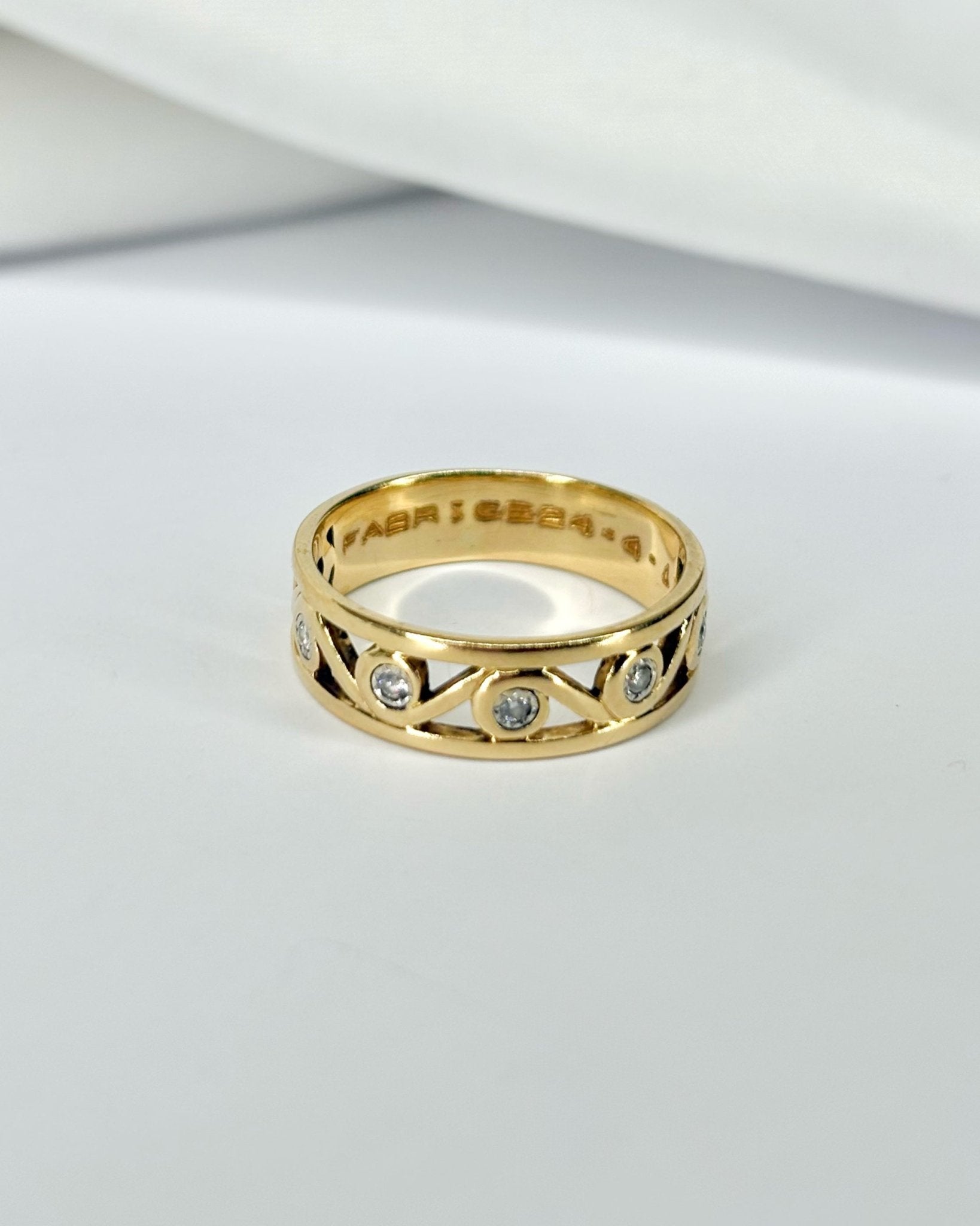 Bague Jonc 5 Diamants &quot;Maia&quot; - Elliade Paris