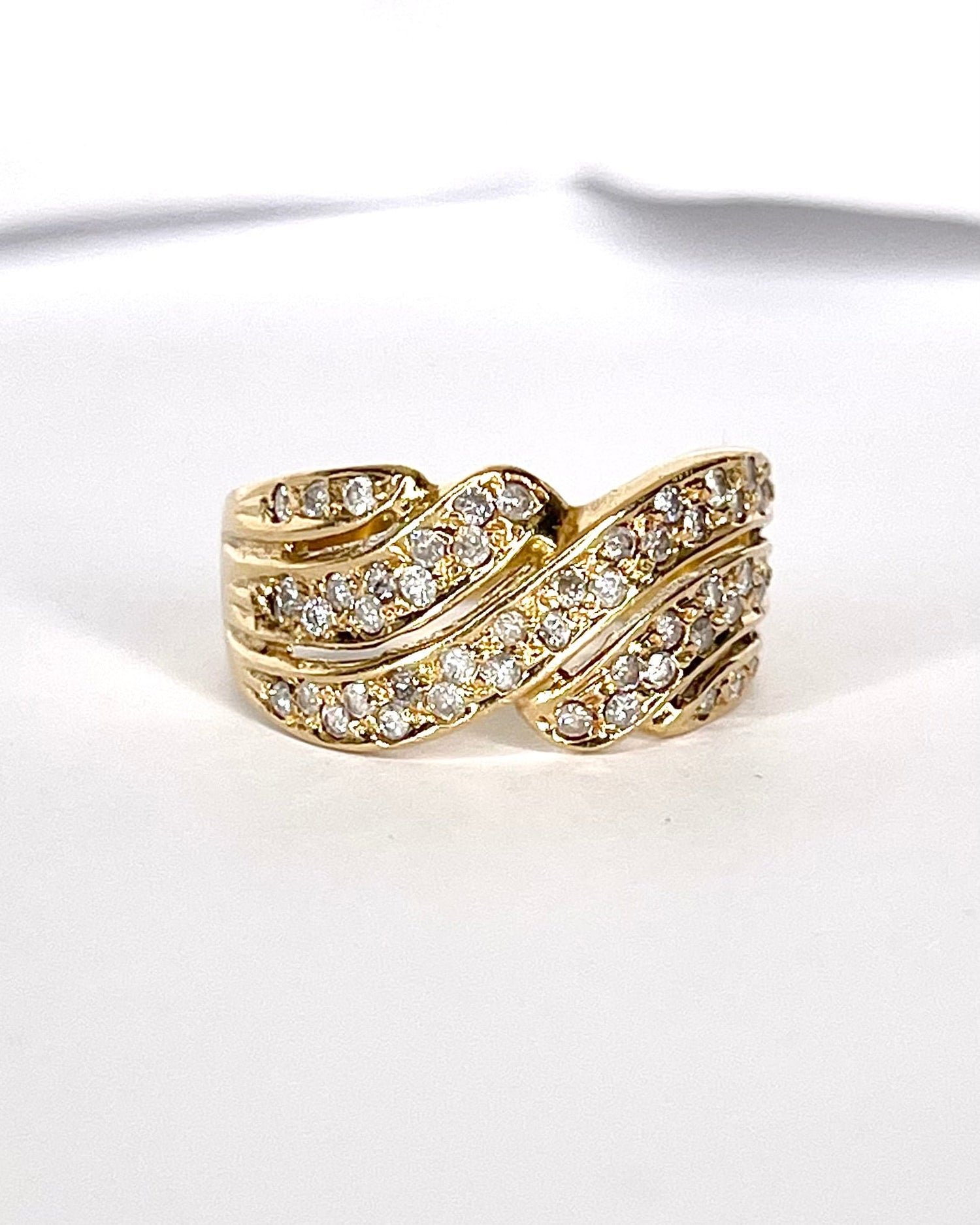 Bague Jonc 50 Diamants &amp; Or 5,21 g "Francesca" - Elliade Paris