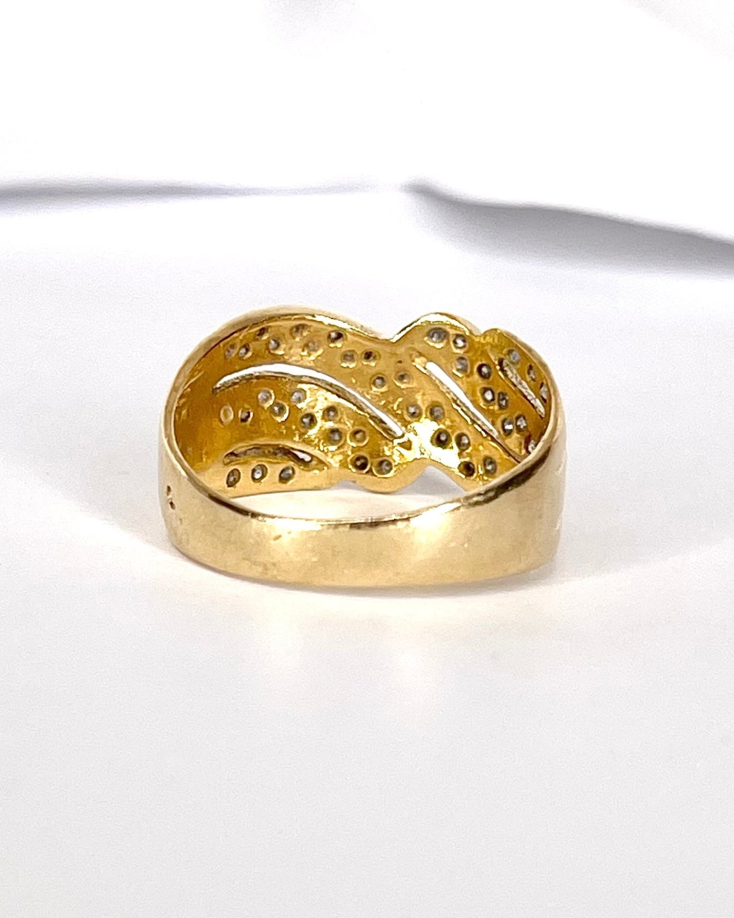 Bague Jonc 50 Diamants &amp; Or 5,21 g "Francesca" - Elliade Paris