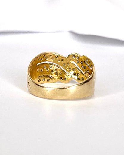 Bague Jonc 50 Diamants &amp; Or 5,21 g "Francesca" - Elliade Paris