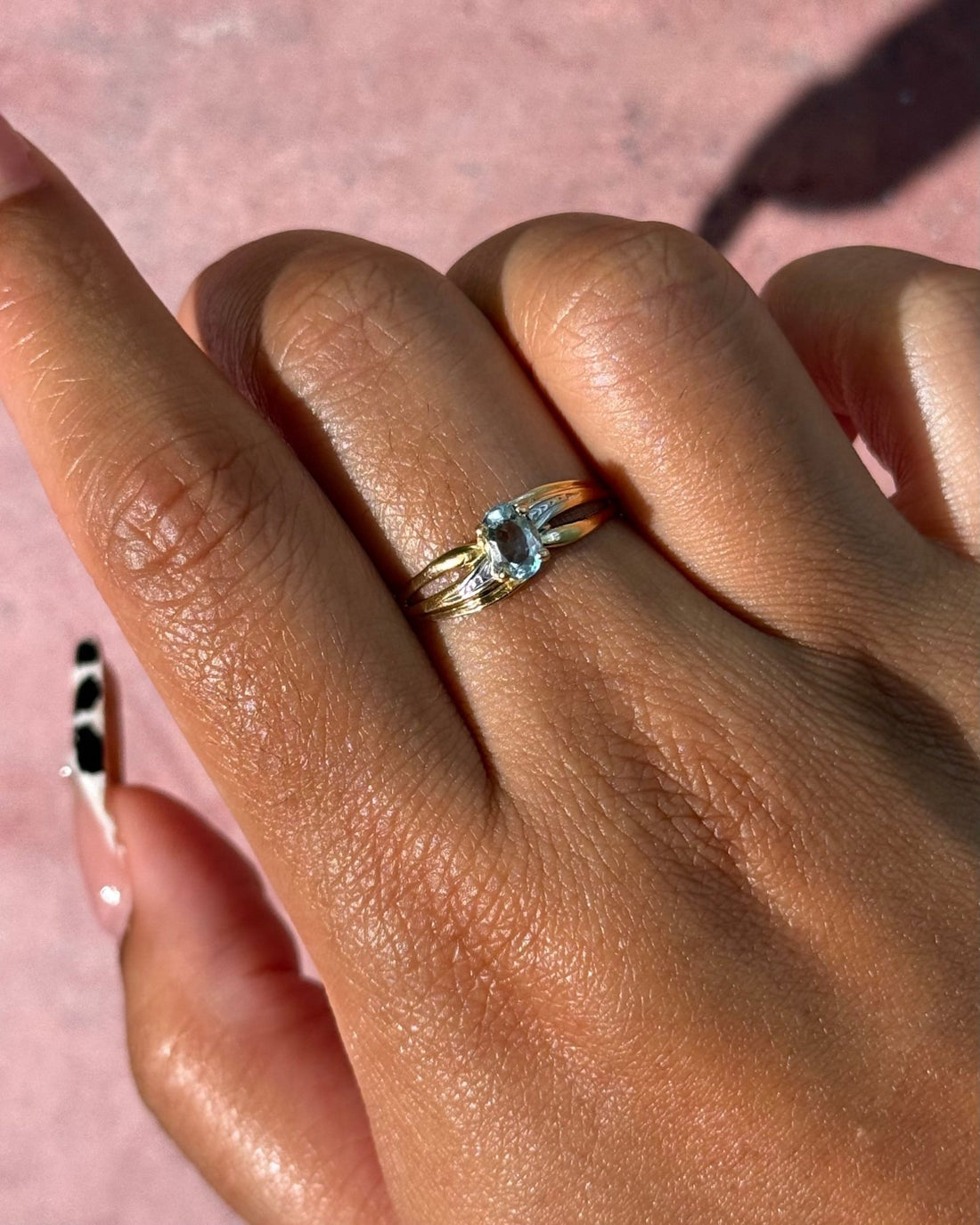Bague Jonc Aigue-Marine "Elisa" - Elliade Paris
