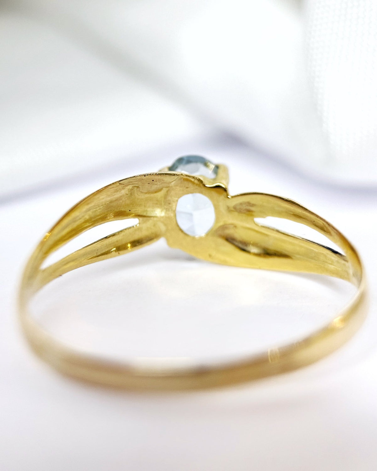 Bague Jonc Aigue-Marine "Elisa" - Elliade Paris