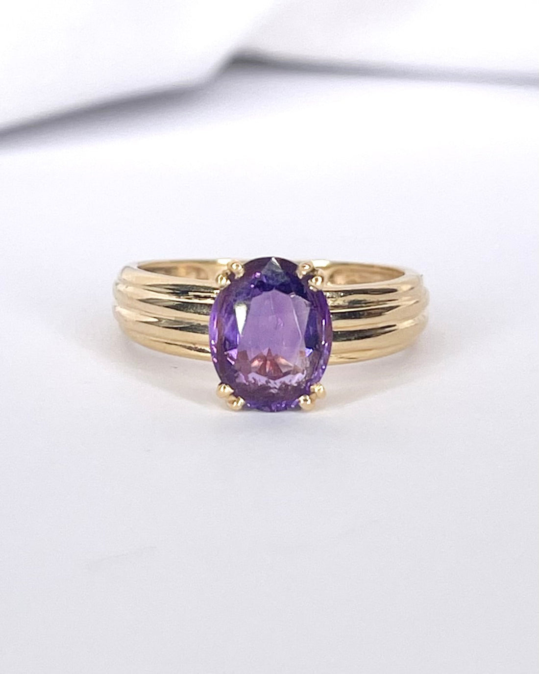 Bague Jonc Améthyste 1.50 carat "Carrie" - Elliade Paris