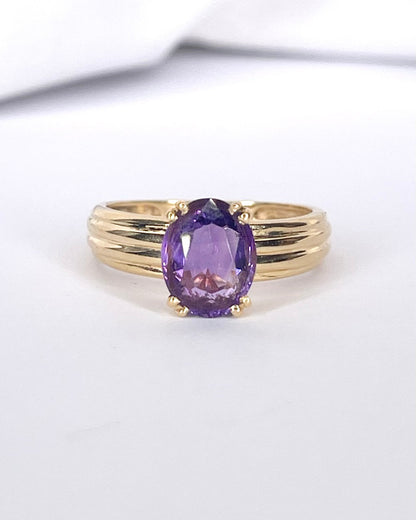 Bague Jonc Améthyste 1.50 carat "Carrie" - Elliade Paris