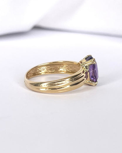 Bague Jonc Améthyste 1.50 carat "Carrie" - Elliade Paris