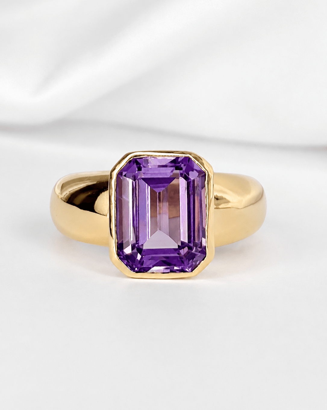 Bague Jonc Améthyste 5.15 carats 6,78g "Maylis" - Elliade Paris