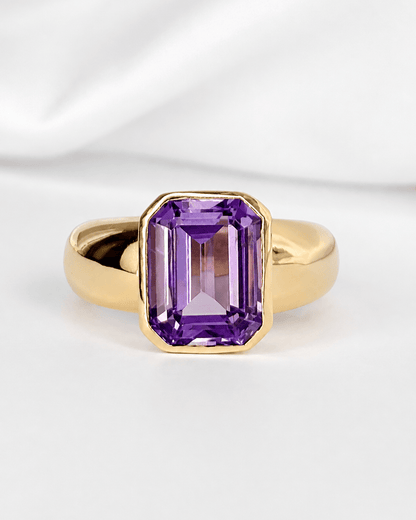 Bague Jonc Améthyste 5.15 carats 6,78g "Maylis" - Elliade Paris