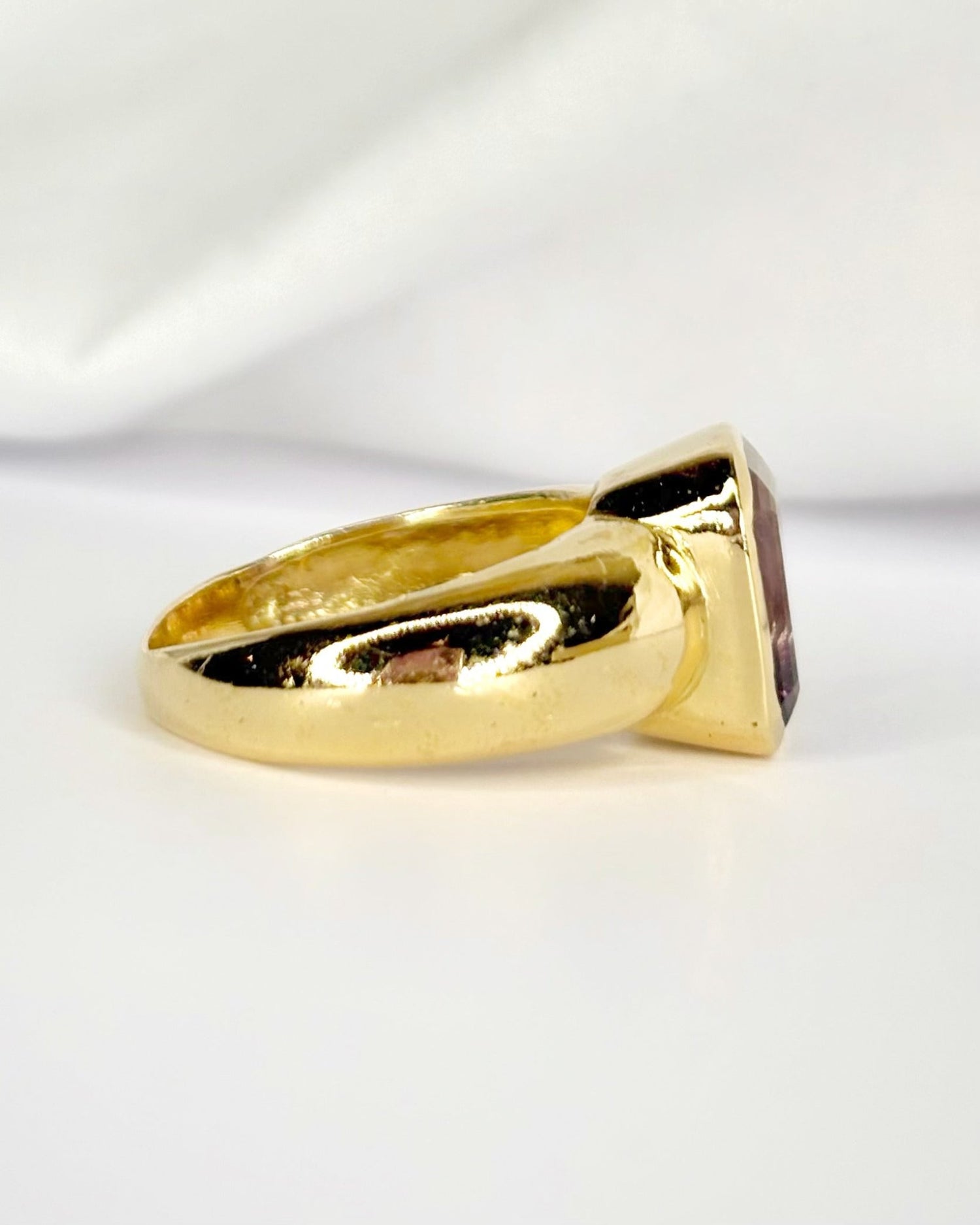 Bague Jonc Améthyste 5.15 carats 6,78g "Maylis" - Elliade Paris