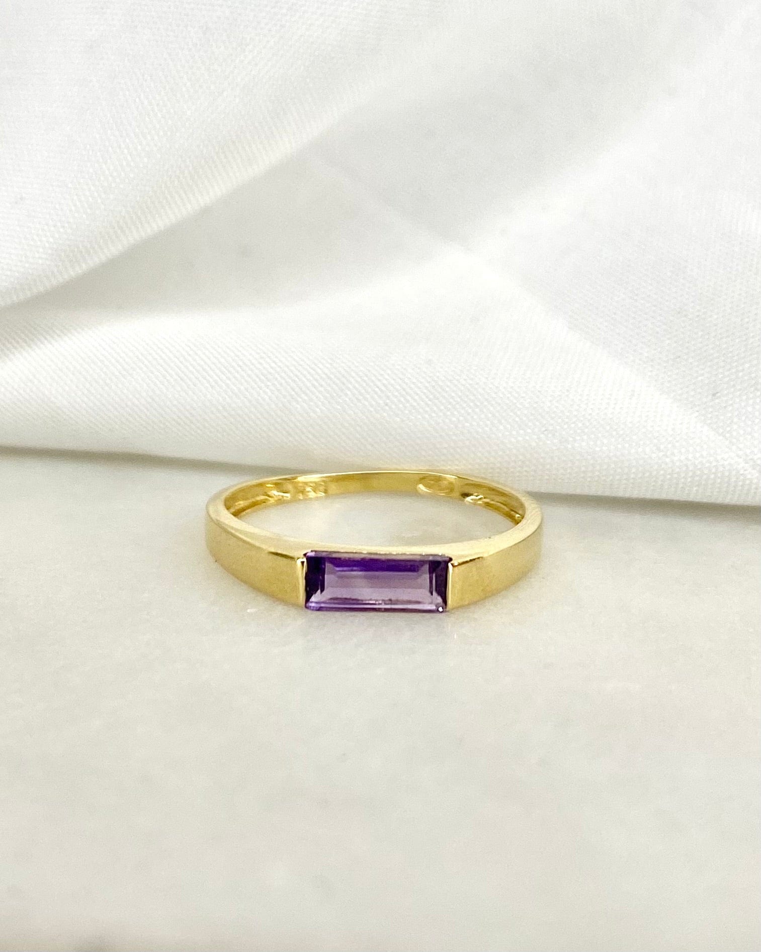 Bague Jonc Améthyste "Isis" - Elliade Paris