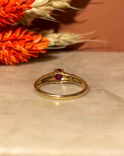 Bague Jonc Rubis &amp; Diamants &quot;Sissy&quot;